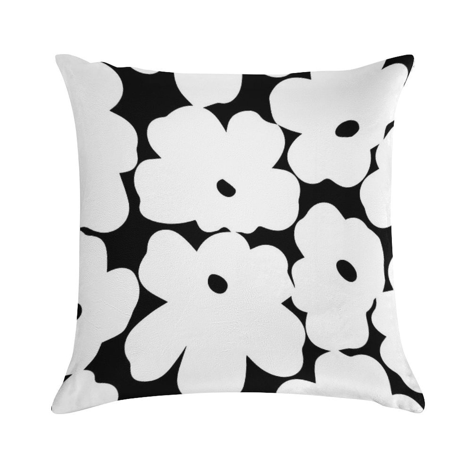 Warhol Flowers Soft Ultra-Soft Texture Throw Pillow