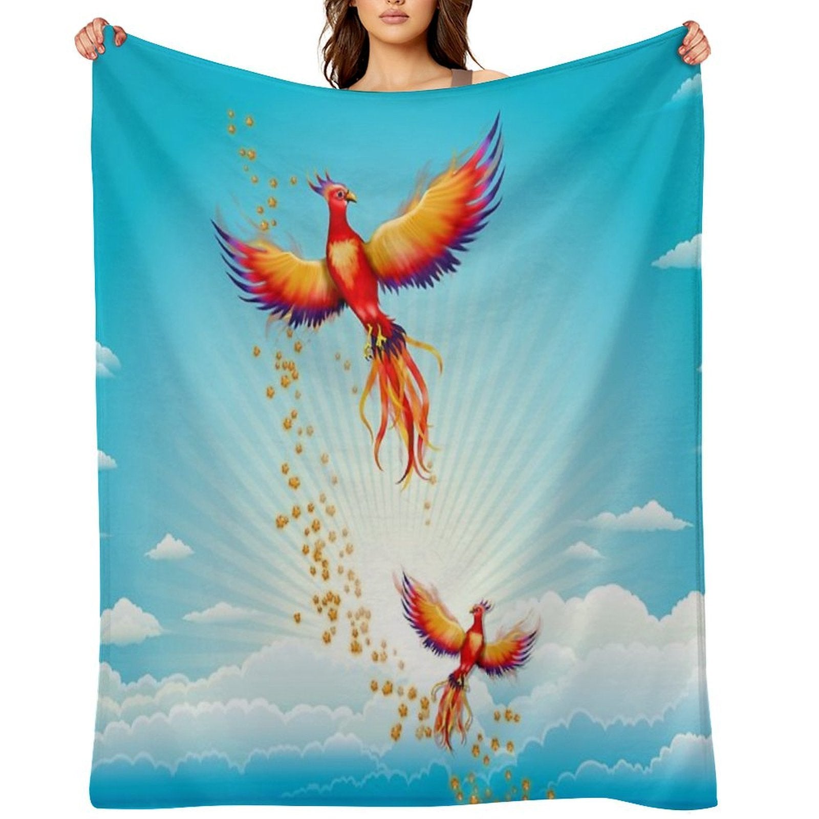 Phoenix Rising Easy Care Throw Blanket