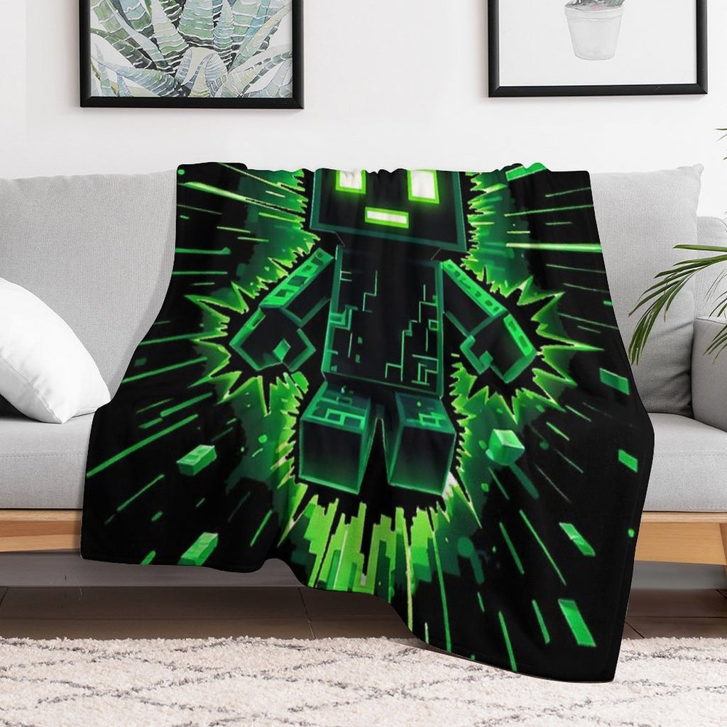 Creeper Explosion 2 Sustainable Throw Blanket