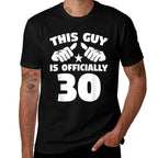 Mens This Guy Is Officially 30 Years Old 30th Birthday  Relaxed-fit T-Shirt
