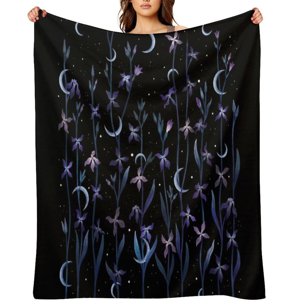 Greeting to The Moon - Matthiola Easy Care Throw Blanket