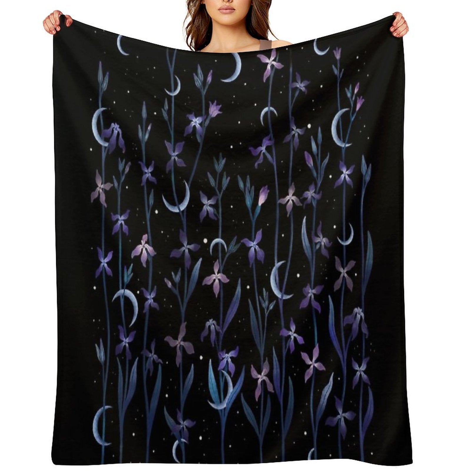 Greeting to The Moon - Matthiola Easy Care Throw Blanket