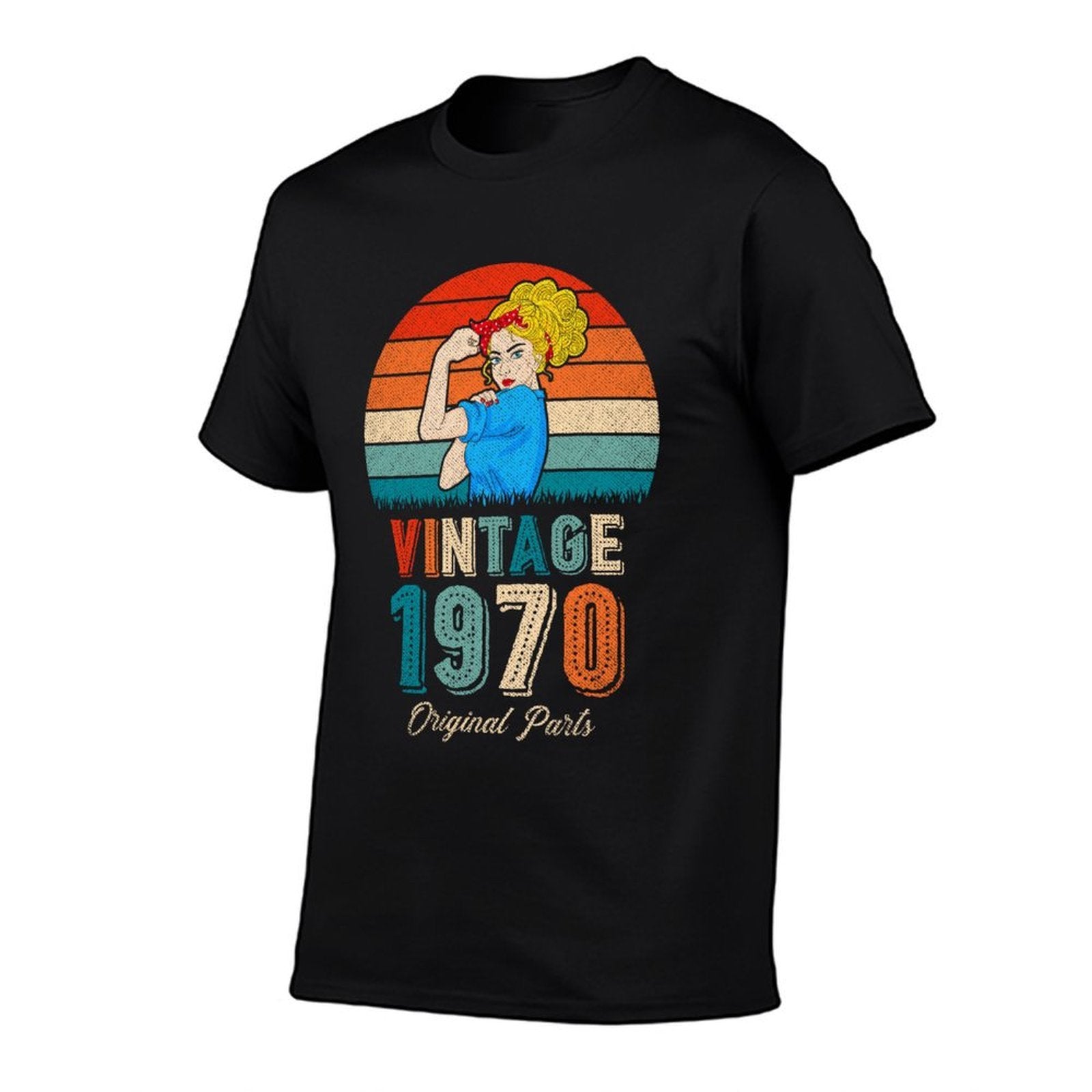 50th Birthday Tshirts For Women Original Parts Vintage 1970  Stretchy T-Shirt