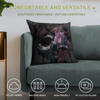 Death Blooms Soft Fade-Resistant Throw Pillow