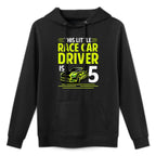 Kids Race Car 5 Years Old Birthday Kid Racing Car 5th B-Day Kangaroo Pocket Hoodie