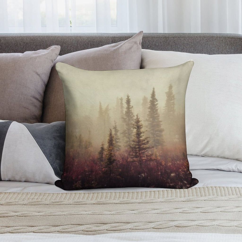 Wander in The Fog Soft Gift Ready Throw Pillow