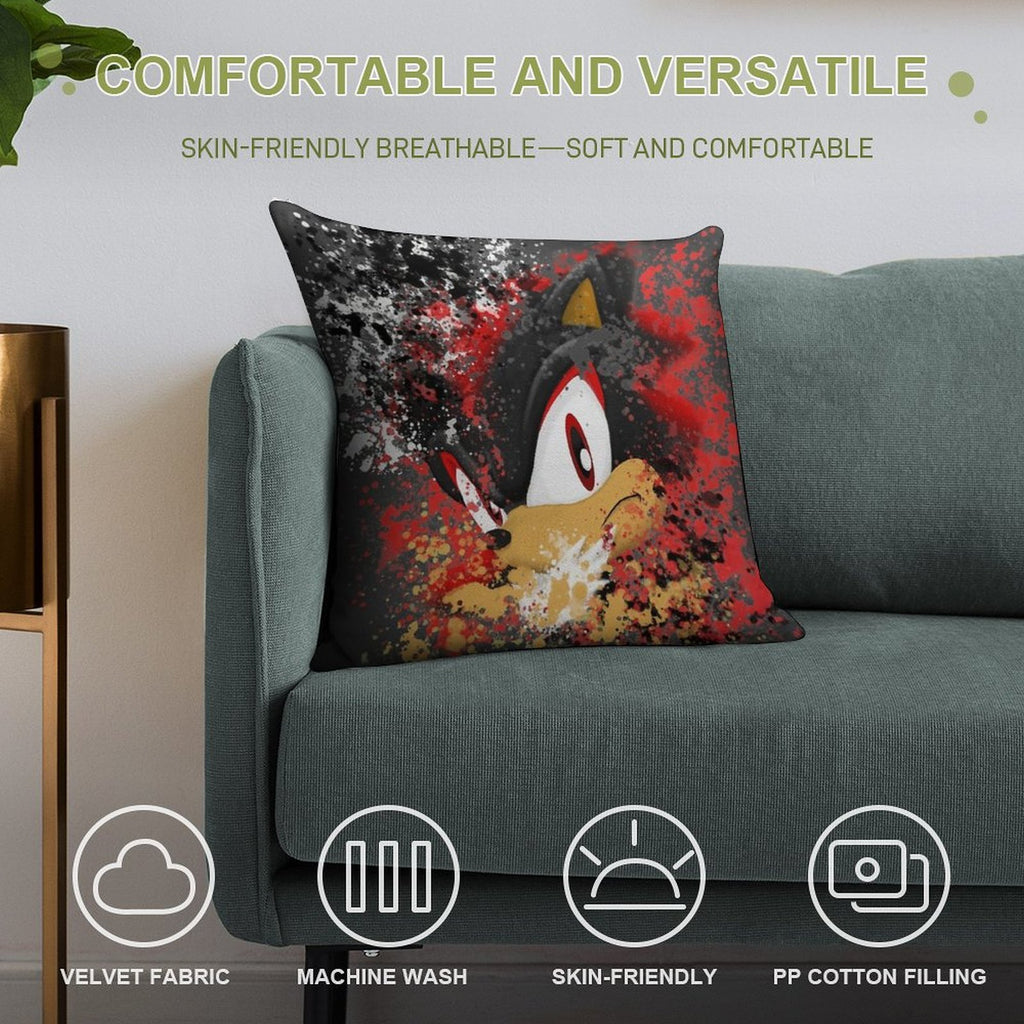 Shadow Stare Back V2.0 Soft Hidden Zipper Throw Pillow