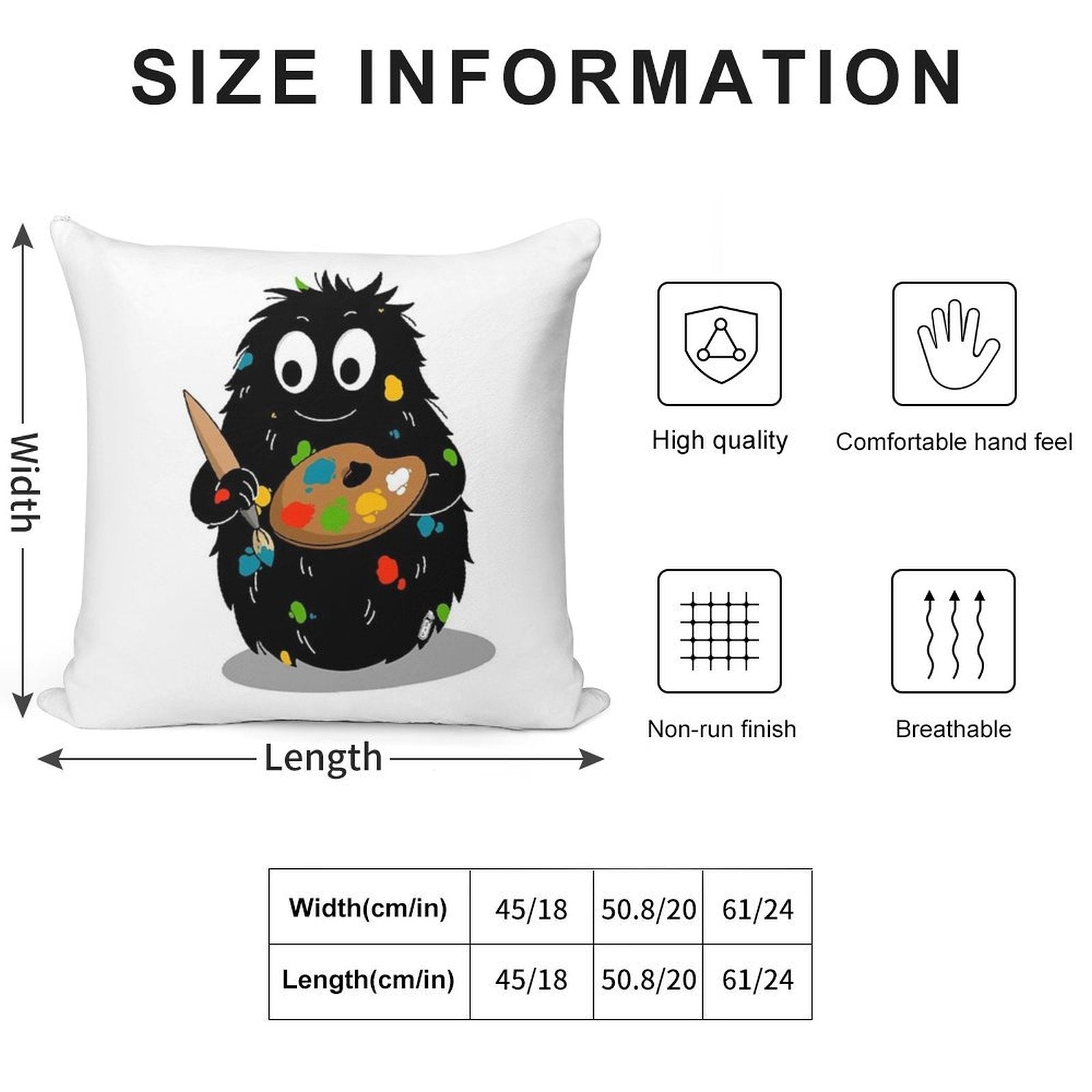 Barbouille - Barbapapa Soft Easy Maintenance Throw Pillow