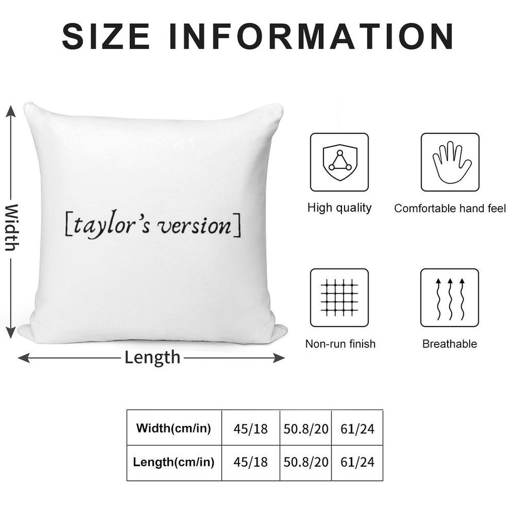 Taylor's Version Soft Skin-Friendly Throw Pillow