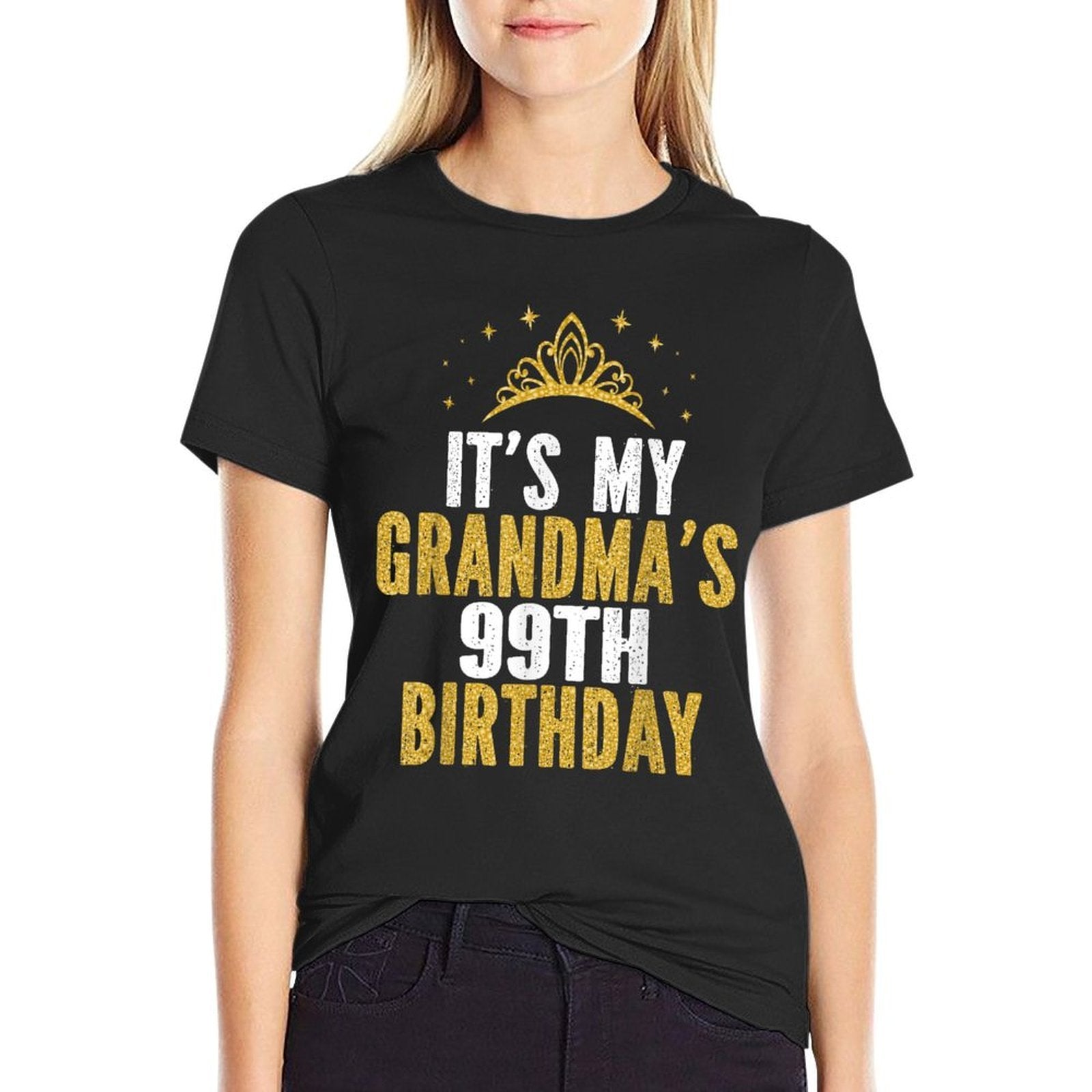 It's My Grandma's 99th Birthday 99 Years Old Women  Eco-friendly Material T-Shirt