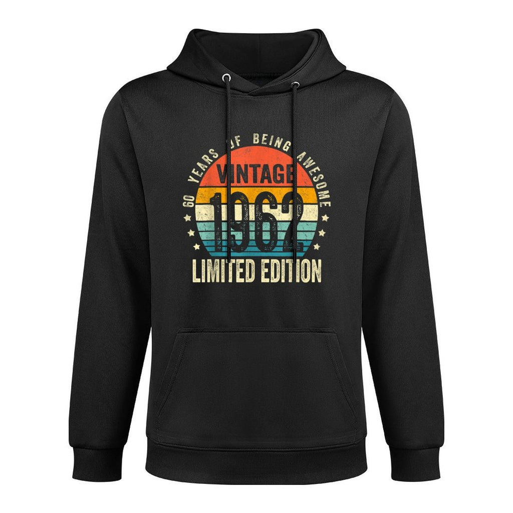 60 Year Old Gifts Vintage 1962 Limited Edition 60th Birthday Breathable Fabric Hoodie