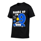 9th Birthday Policeman Boy Nine Year Old Police Officer  High-quality Stitching T-Shirt