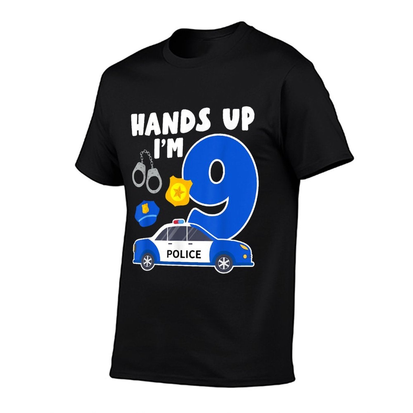 9th Birthday Policeman Boy Nine Year Old Police Officer  High-quality Stitching T-Shirt