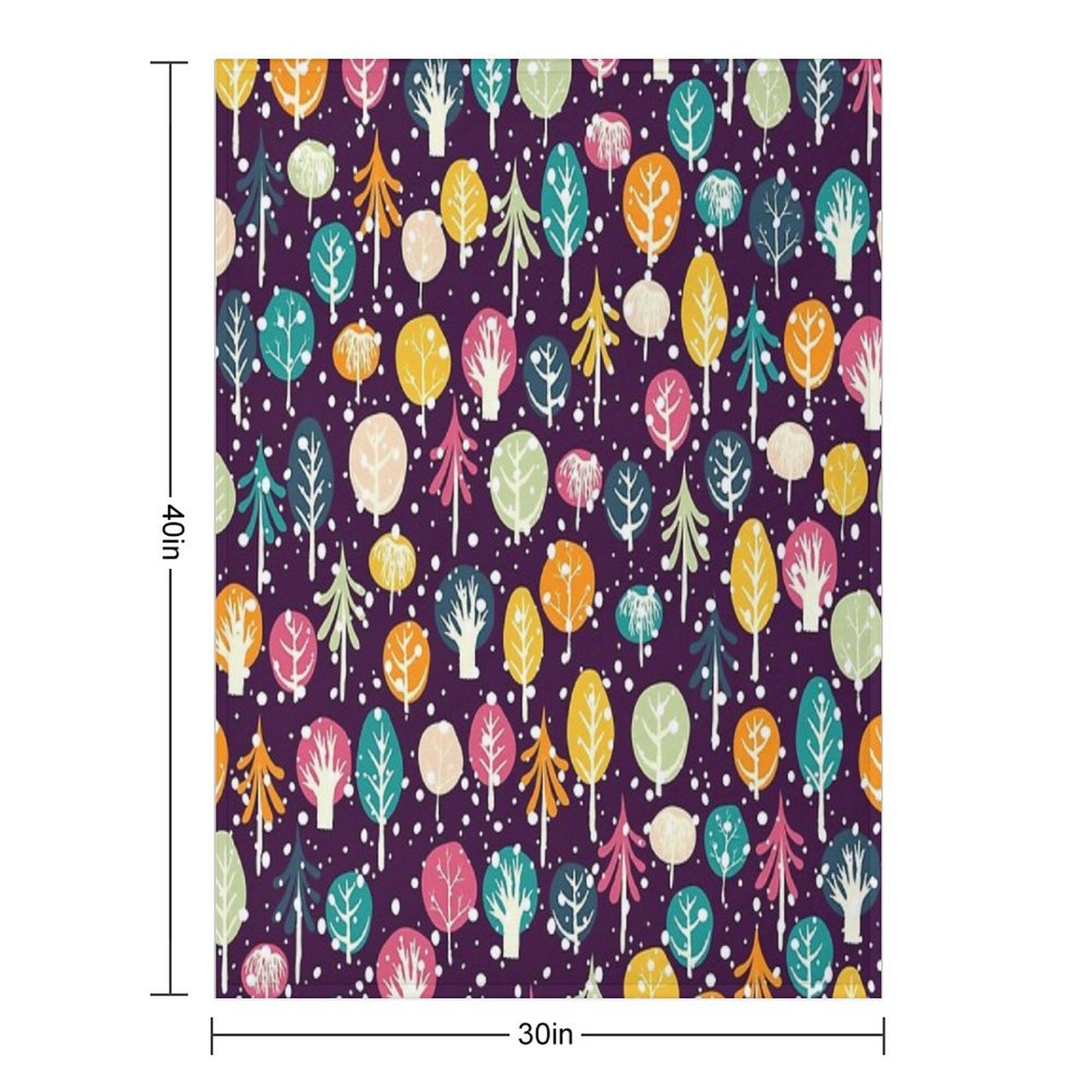 Night Forest Eco-conscious Throw Blanket