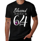 64th Birthday Gift And Blessed for 64 Years Birthday  Cotton T-Shirt