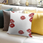 3 Pack Kiss Mark Soft Decorative Cover Throw Pillow