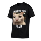Consider Your Pants Peed Weird Cat Meme Funny Memes Brainrot  Summer-ready Fabric T-Shirt