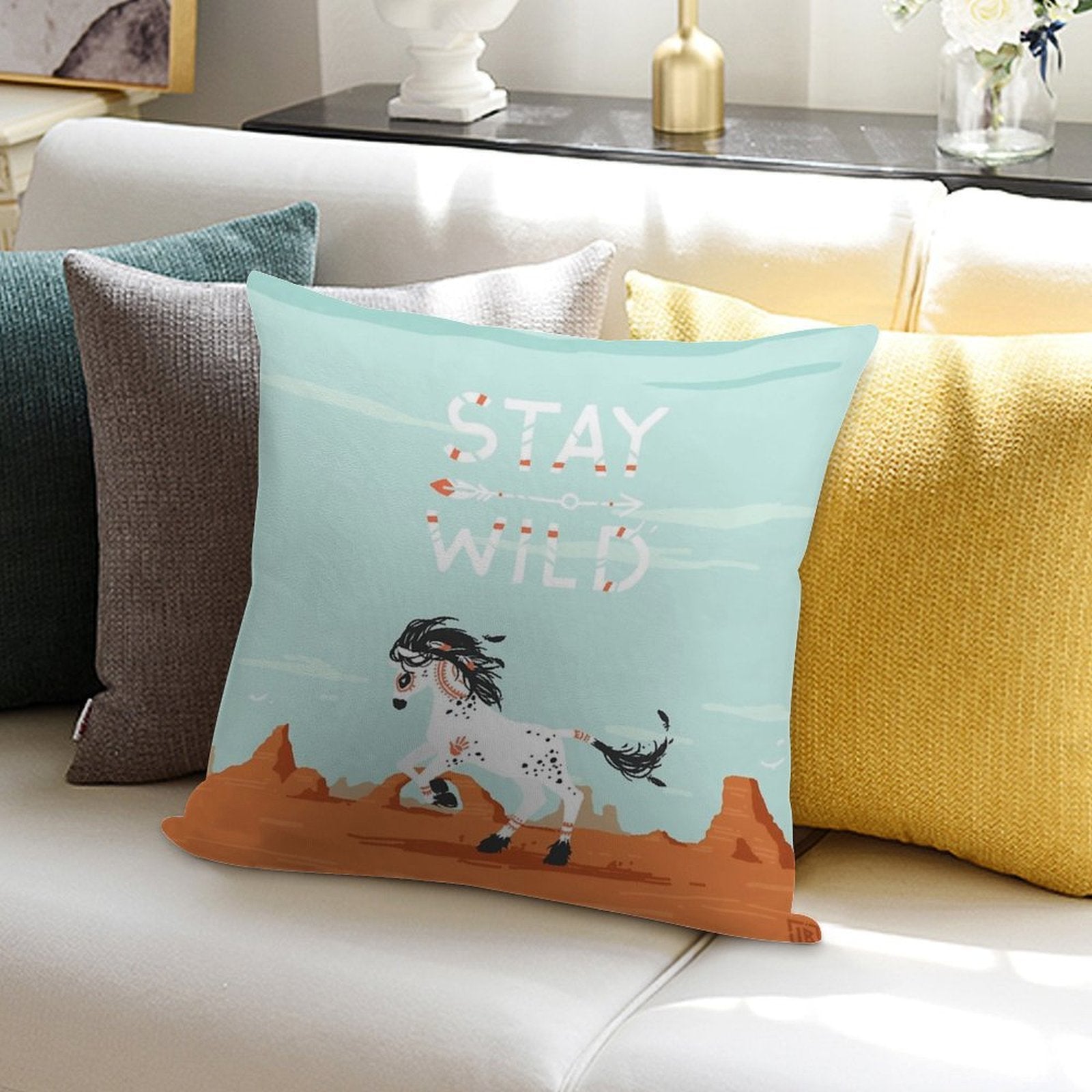 Stay Wild Soft Home Decor Throw Pillow
