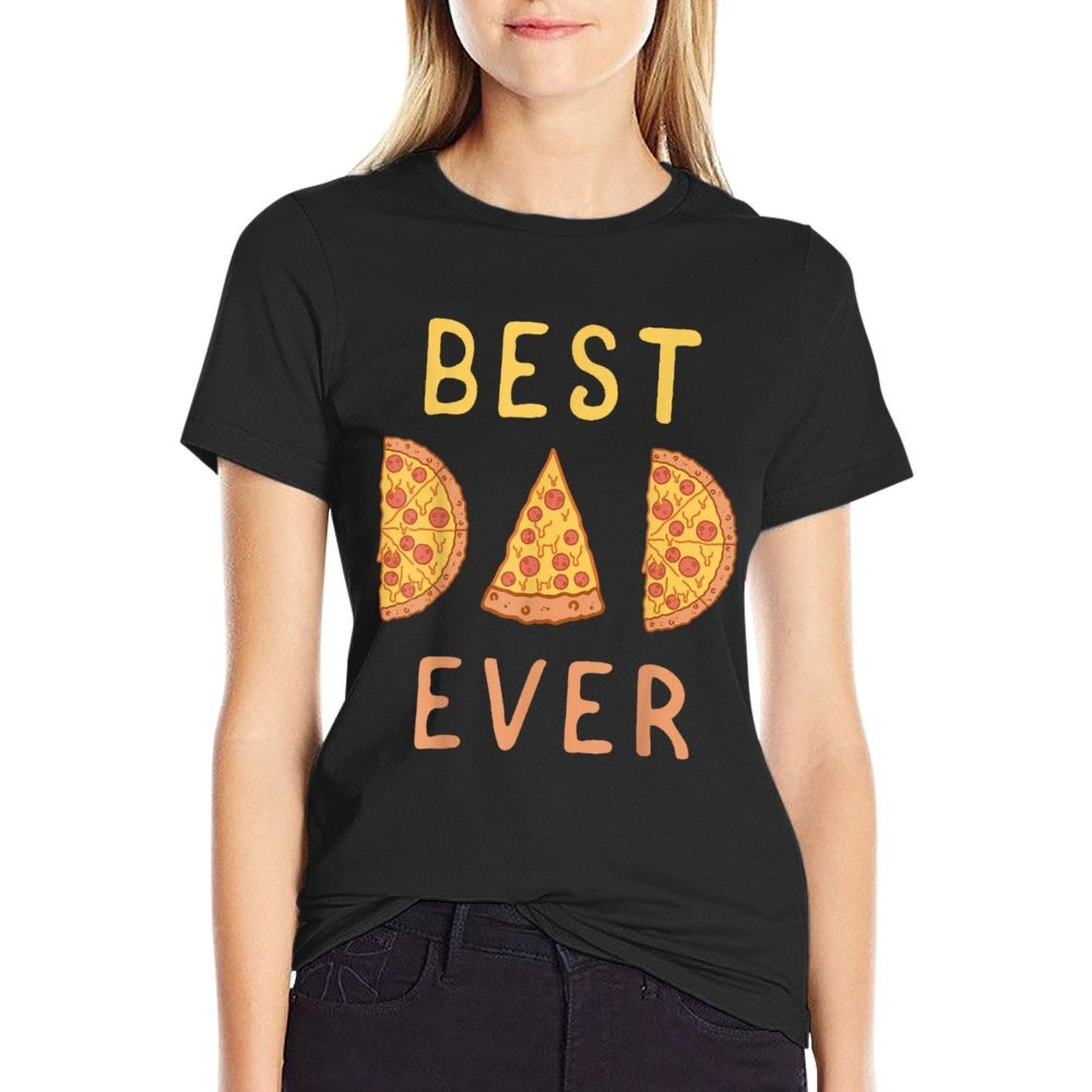 Best Dad Ever Pizza Lover Fathers Day Papa Parenting  Durable T-Shirt