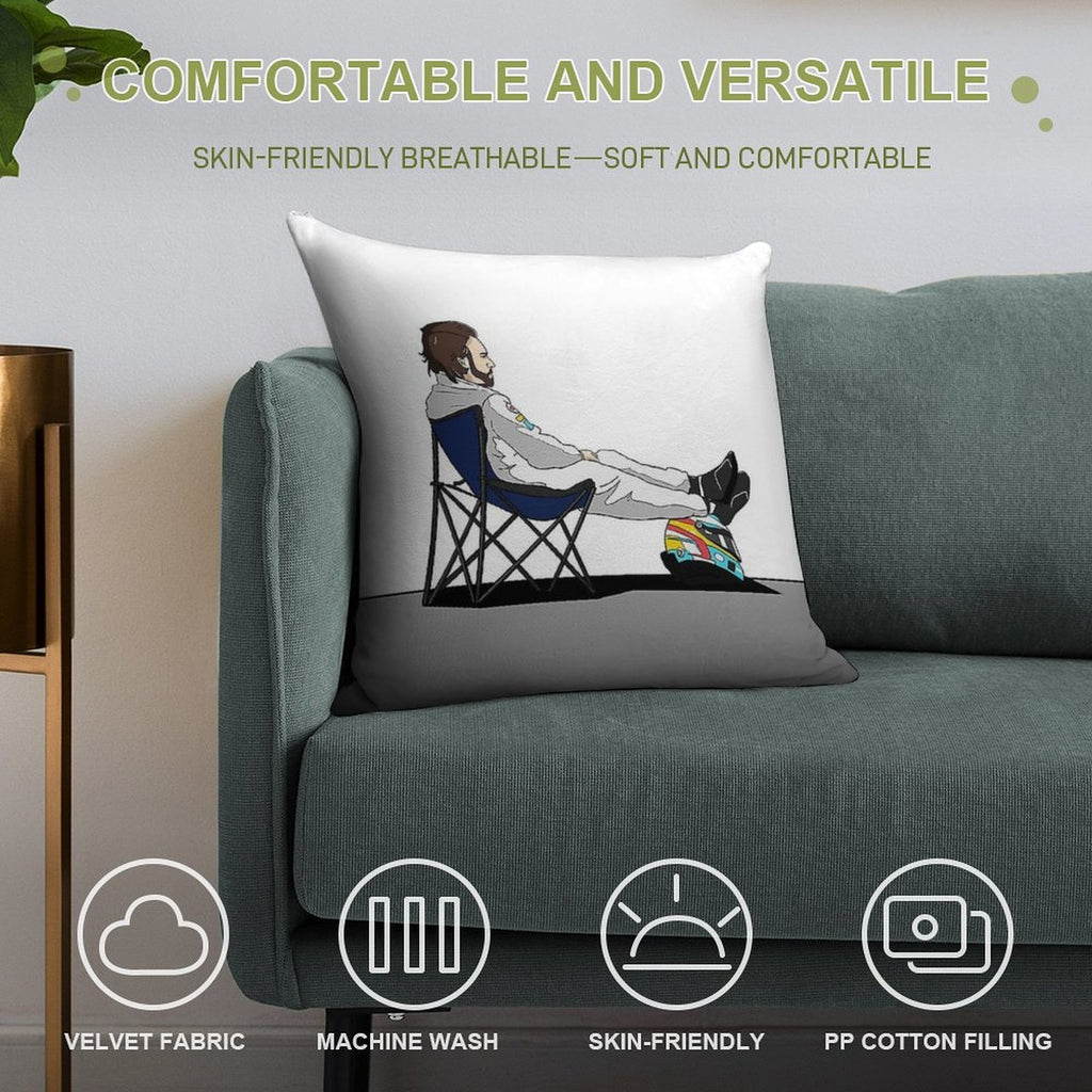 Fernando Alonso Iconic Soft Ultra-Soft Texture Throw Pillow