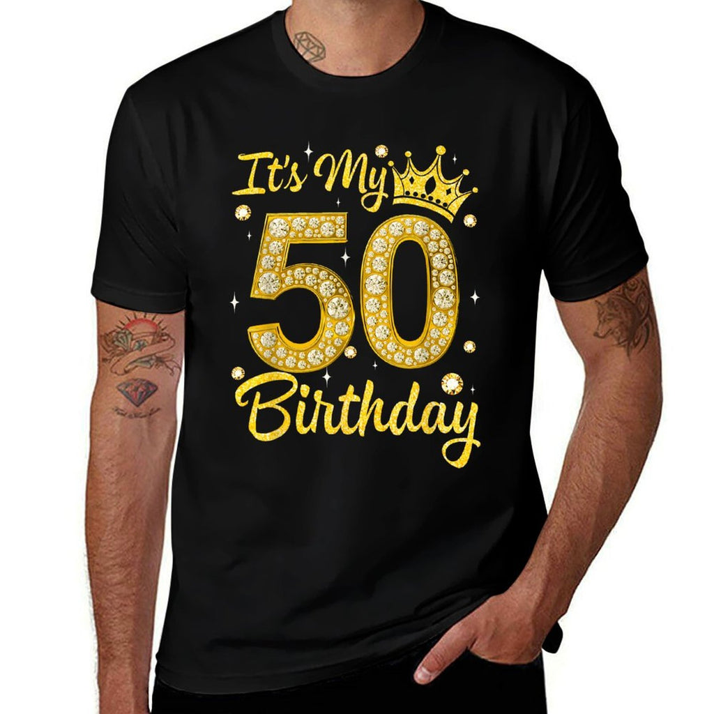 It&#39;s My 50th Birthday Queen Women 50 Years Old Diamond Crown Comfortable T-Shirt
