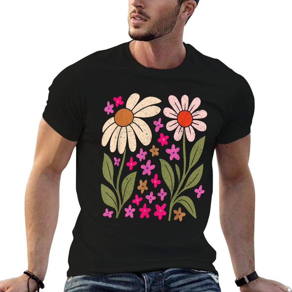Boho Nature Flower Wildflowers Floral Flower Power Comfortable T-Shirt