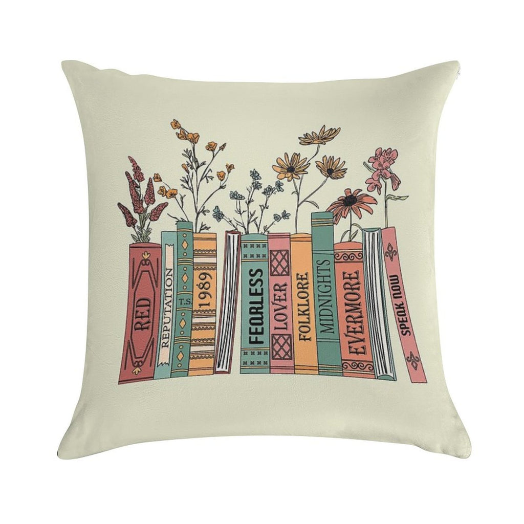 Aesthetic Albums Book Flowers Soft Warmth Comfort Throw Pillow