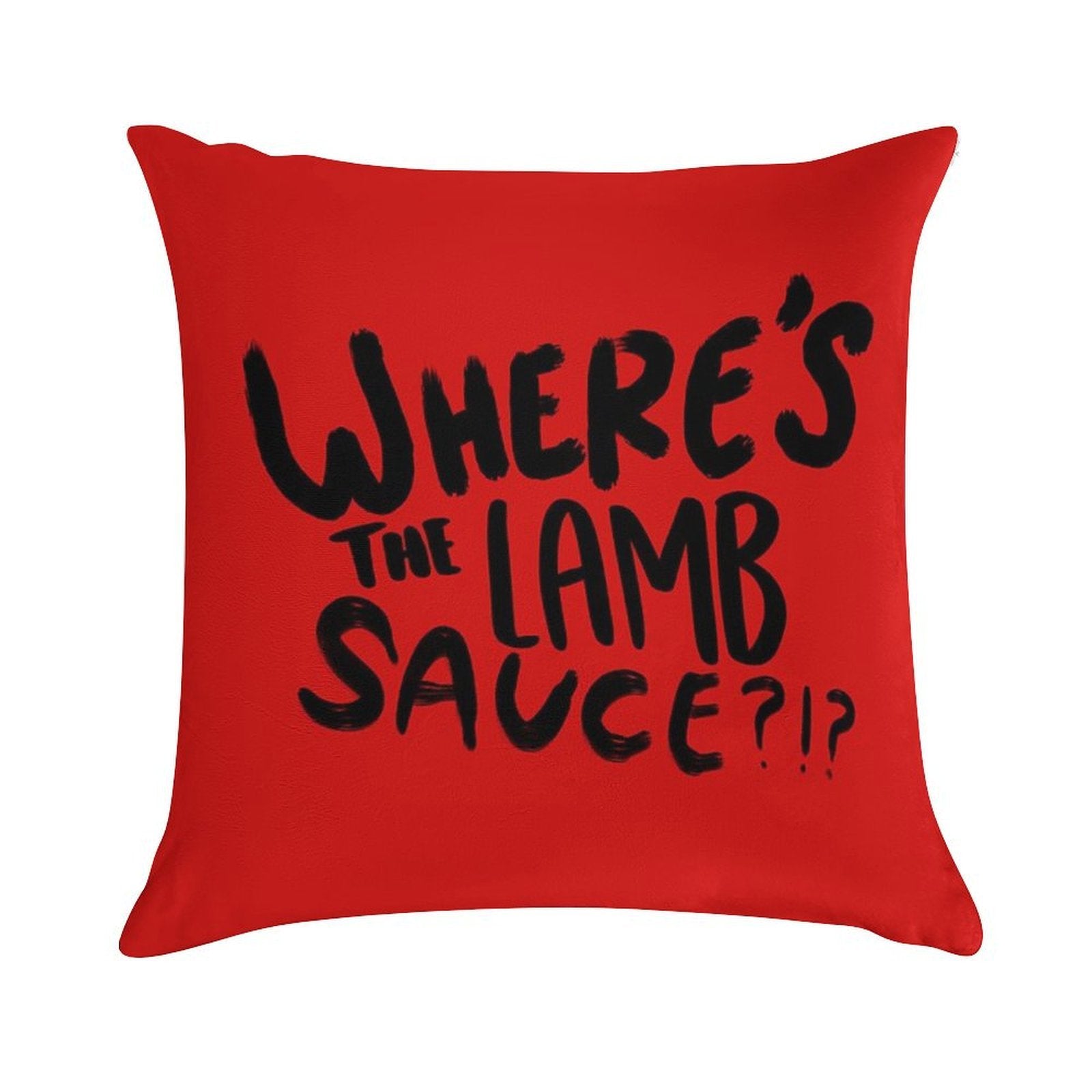 Where's The Lamb Sauce -Chef Meme Soft Skin-Friendly Throw Pillow