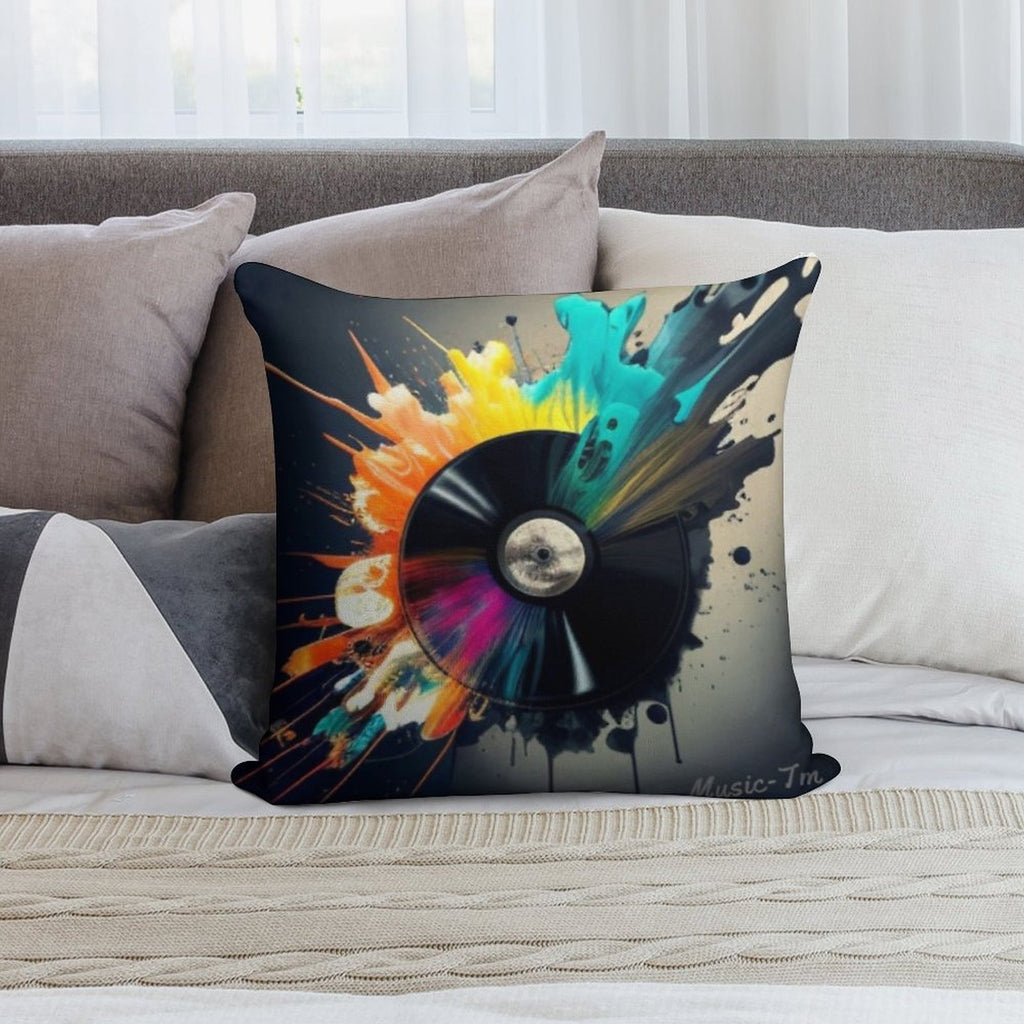 Color Explosion Vinyl Soft Style Accent Throw Pillow