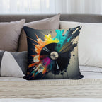 Color Explosion Vinyl Soft Style Accent Throw Pillow