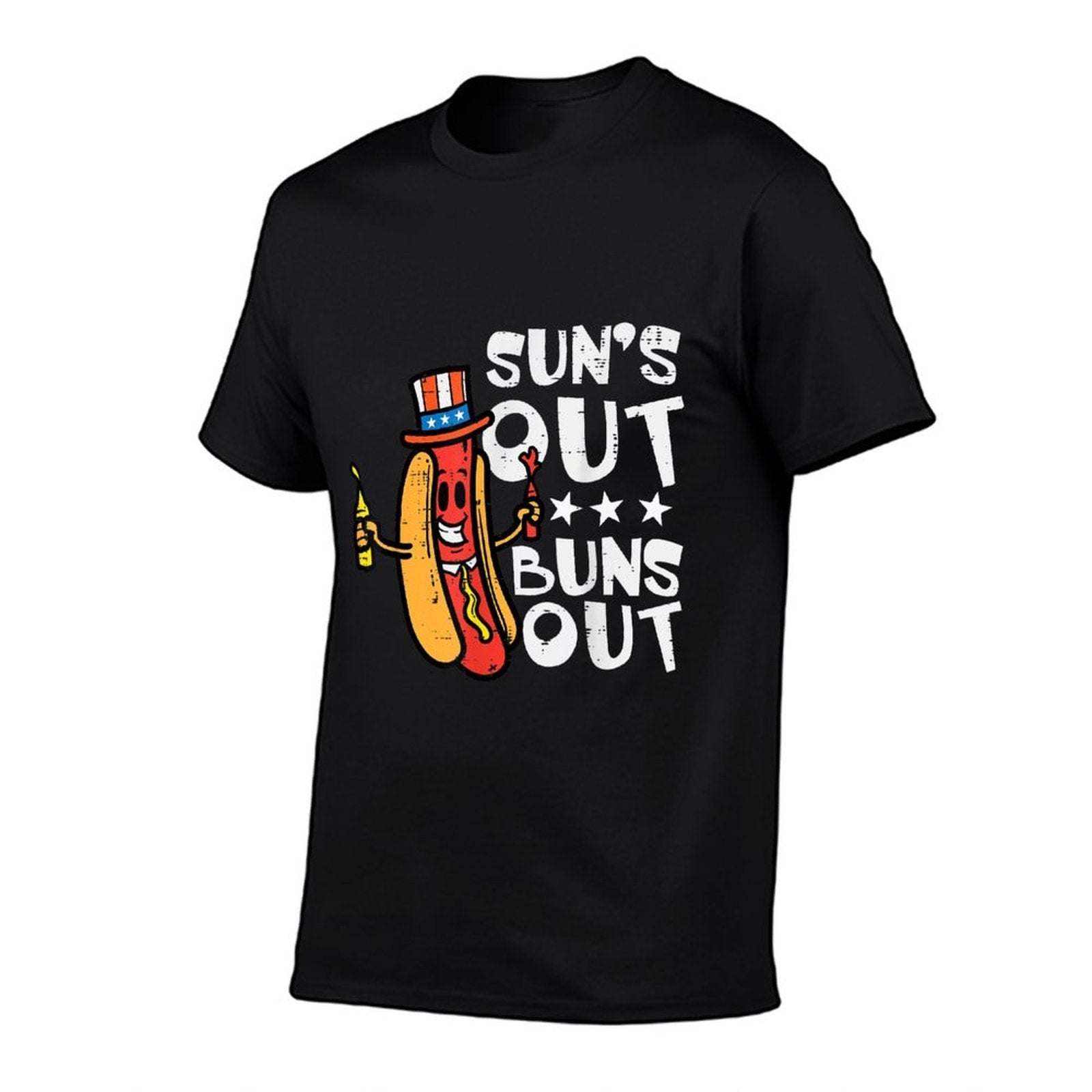 4th July Suns Out Buns Out Hotdog Patriotic Men Women Kids  Quick-drying T-Shirt