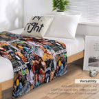 Halloween Collage Durable Throw Blanket