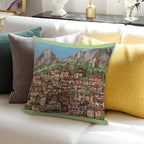 Italian Village Soft Anti-Pilling Throw Pillow