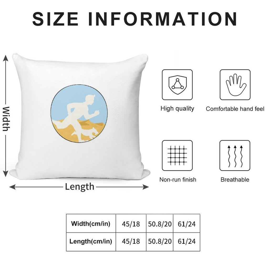 Adventurer Boy And Dog Soft Home Decor Throw Pillow