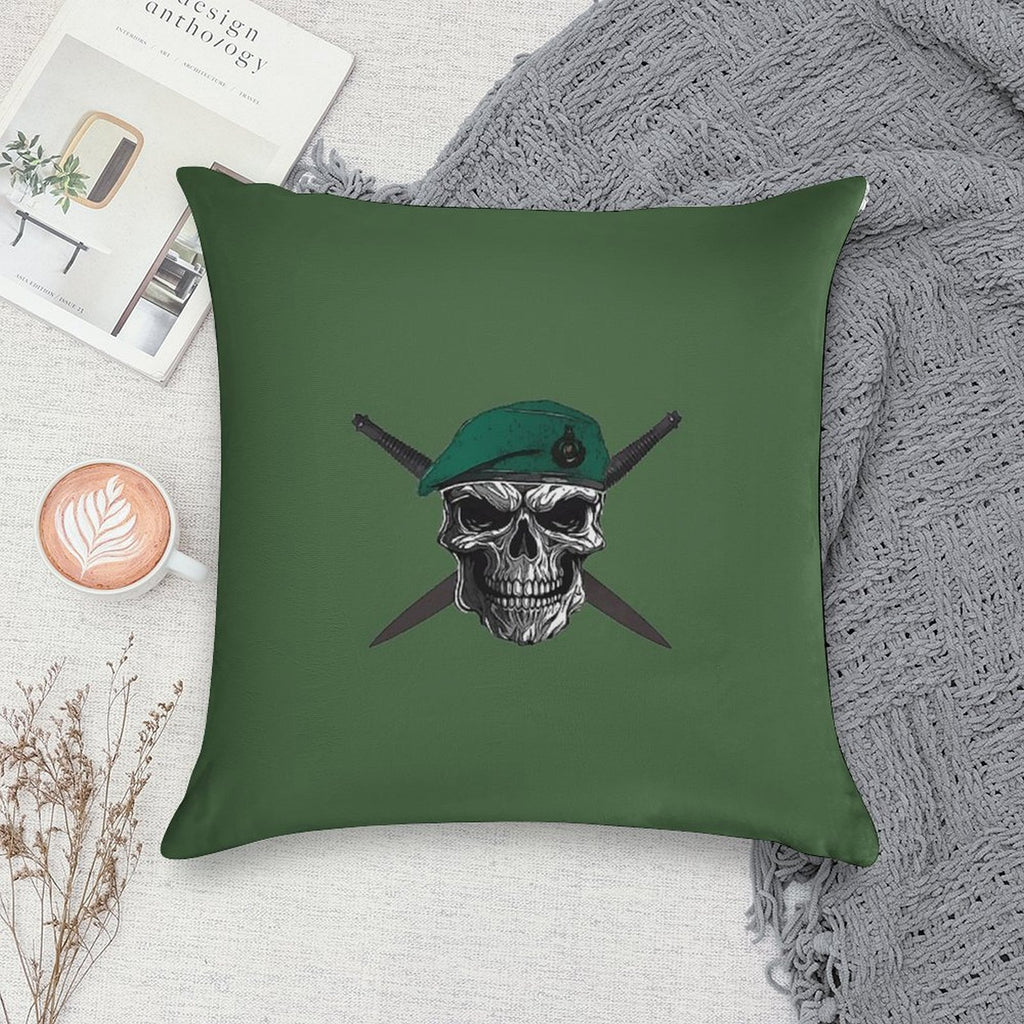 Royal Marines Skull And Dagger Soft Gift Ready Throw Pillow