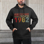 40 Birthday Decorations Men Women 1982 BDay 40th Birthday Unisex Design Hoodie