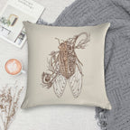 Cicada Soft Short Plush Fabric Throw Pillow
