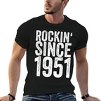 70 Years Old 1951 Funny Rock 70th Birthday  Relaxed-fit T-Shirt