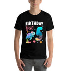 Birthday Girls 5th Sea Turtle 5 Year Old Ocean Aquarium  Rolled Sleeves T-Shirt