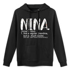 Nina Shirts for Women Mothers Day Idea Cute Grandma Nina Colorfast Hoodie
