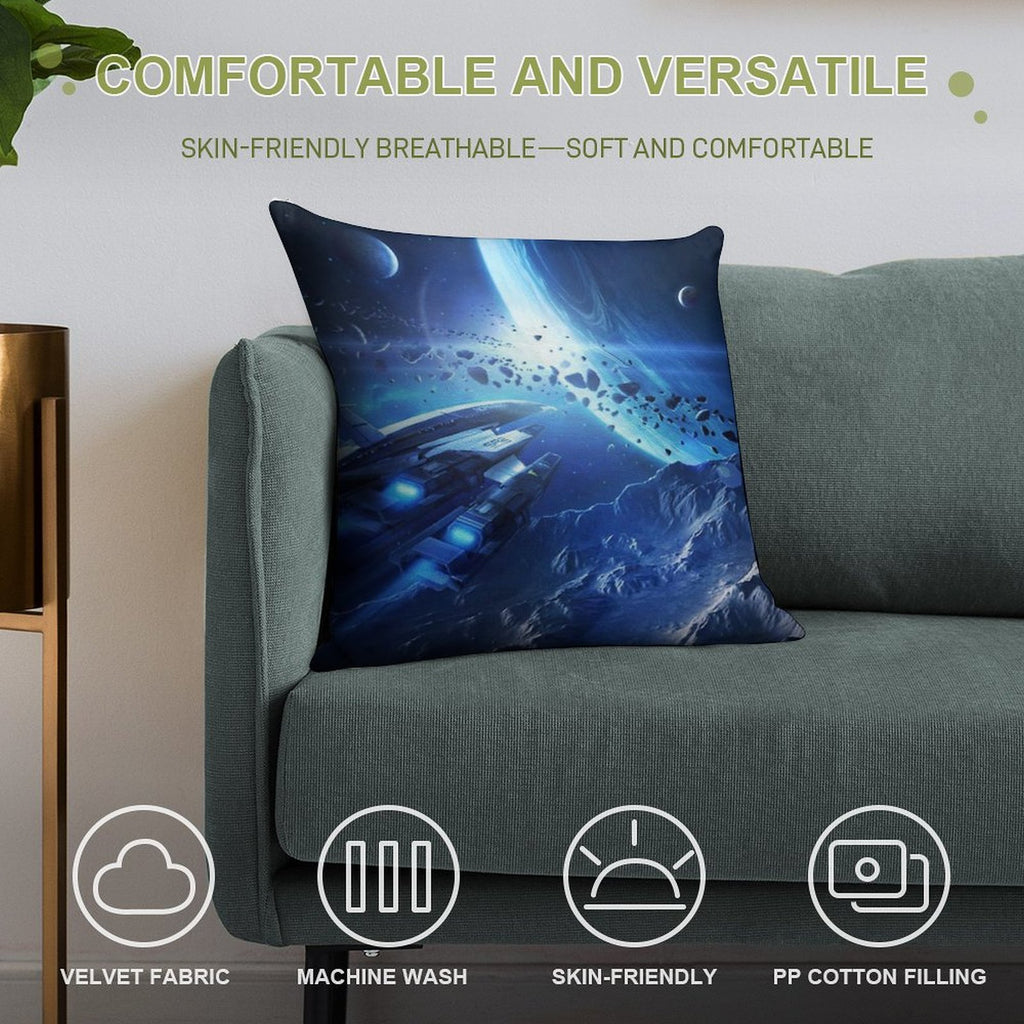 Mass Effect Normandy SR2 Soft Ultra-Soft Texture Throw Pillow