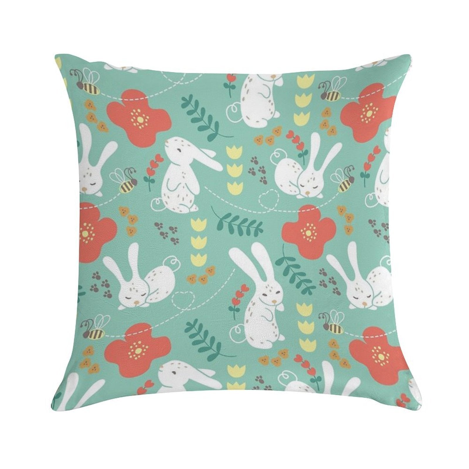 Rabbit Season Soft Shrink-Resistant Throw Pillow