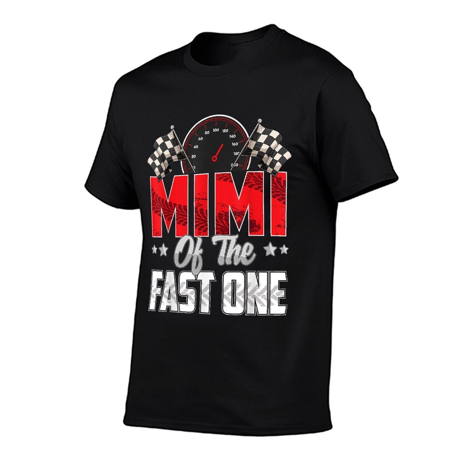 1 Year Old Racing Car Fast One Birthday 1st Family Mimi  Stretchy T-Shirt