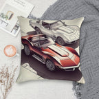 Classic Cruisers A Tale of Two Corvettes Soft Warmth Comfort Throw Pillow