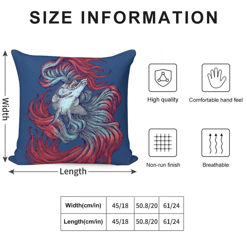 Betta New Wave Soft Skin-Friendly Throw Pillow