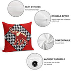 Red Elephant Diamond Soft Shrink-Resistant Throw Pillow