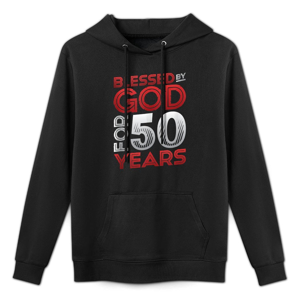 Religious Blessed By God For 50 Years Happy 50th Birthday Customizable Surface Hoodie