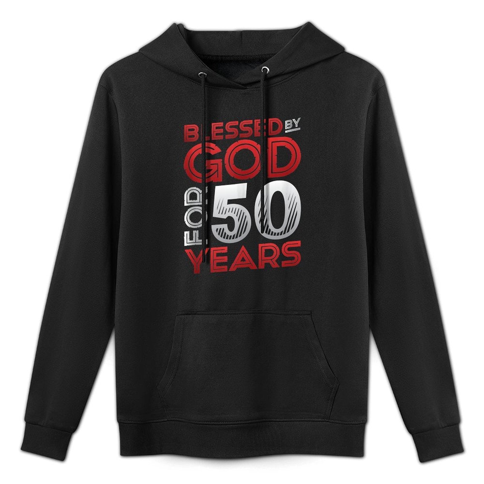 Religious Blessed By God For 50 Years Happy 50th Birthday Customizable Surface Hoodie