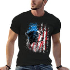 Australian Shepherd 4th of July Dog Lover Men Women Premium  Wrinkle-resistant T-Shirt