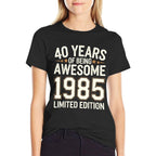 40 Year Birthday Decorations Men Gag 40yr 1985 40th Birthday  Trendy Pattern T-Shirt